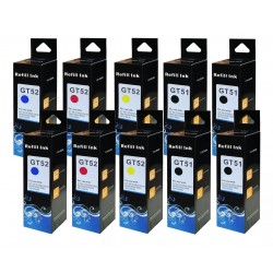Pack 10 Tintas HP GT51-GT52...